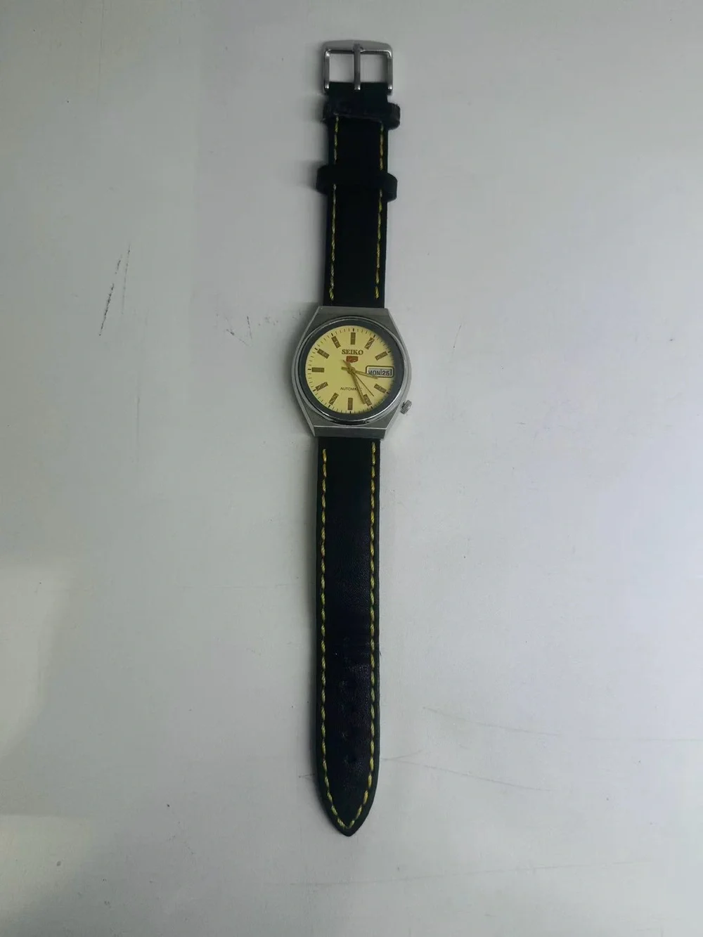 Vintage Seiko 5 Automatic 7009-6009 Day Date 36mm Japan Men’s Watch Running